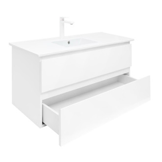 Koupelnová skříňka s umyvadlem SAT B-Way 99x50x45 cm bílá lesk BWAY2100WU4B2