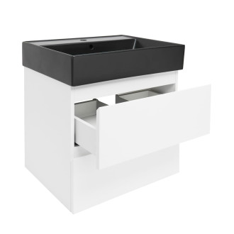 Koupelnová skříňka s umyvadlem SAT B-Way 1 59x50x45 cm bílá lesk BWAY260WU2BB
