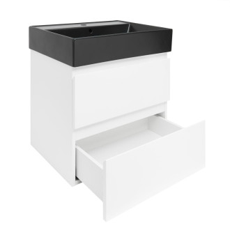 Koupelnová skříňka s umyvadlem SAT B-Way 1 59x50x45 cm bílá lesk BWAY260WU2BB