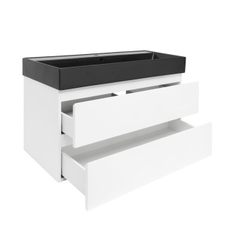 Koupelnová skříňka s umyvadlem SAT B-Way 1 99x50x45 cm bílá lesk BWAY2100WU2BB