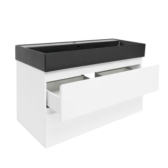 Koupelnová skříňka s umyvadlem SAT B-Way 1 99x50x45 cm bílá lesk BWAY2100WU2BB