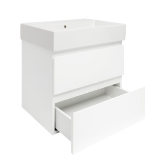 Koupelnová skříňka s krycí deskou SAT B-Way 1 59x50x45 cm bílá mat BWAY260WU2BI
