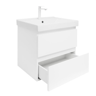 Koupelnová skříňka s umyvadlem SAT B-Way 1 59x50x45 cm bílá lesk BWAY260WU1BBI