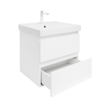 Koupelnová skříňka s umyvadlem SAT B-Way 1 59x50x45 cm bílá lesk BWAY260WU1BBI