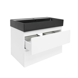 Koupelnová skříňka s umyvadlem SAT B-Way 1 79x50x45 cm bílá lesk BWAY280WU2BB