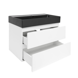 Koupelnová skříňka s umyvadlem SAT B-Way 1 79x50x45 cm bílá lesk BWAY280WU2BB