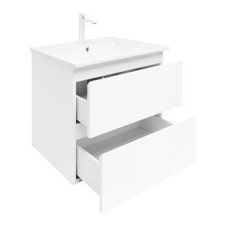 Koupelnová skříňka s krycí deskou SAT B-Way 1 59x50x45 cm bílá lesk BWAY260WU4B2