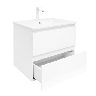 Koupelnová skříňka s krycí deskou SAT B-Way 1 59x50x45 cm bílá lesk BWAY260WU4B2