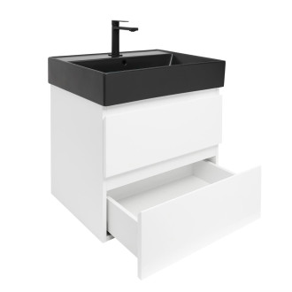 Koupelnová skříňka s umyvadlem SAT B-Way 1 59x50x45 cm bílá lesk BWAY260WU2B2B