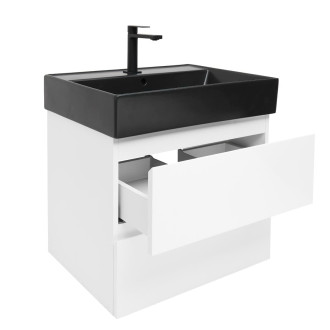 Koupelnová skříňka s umyvadlem SAT B-Way 1 59x50x45 cm bílá lesk BWAY260WU2B2B