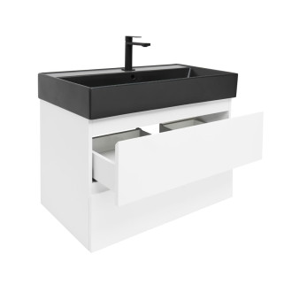 Koupelnová skříňka s umyvadlem SAT B-Way 1 79x50x45 cm bílá lesk BWAY280WU2B2B