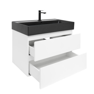Koupelnová skříňka s umyvadlem SAT B-Way 1 79x50x45 cm bílá lesk BWAY280WU2B2B