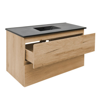 Koupelnová skříňka 2 zásuvková s umyvadlem SAT B-Way 99x50x45 cm dub mat BWAY2100OAKU4B