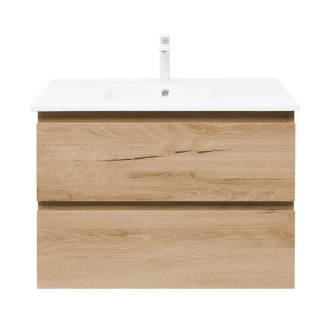 Koupelnová skříňka 2 zásuvková s umyvadlem SAT B-Way 79x50x45 cm dub mat BWAY280OAKU4B2
