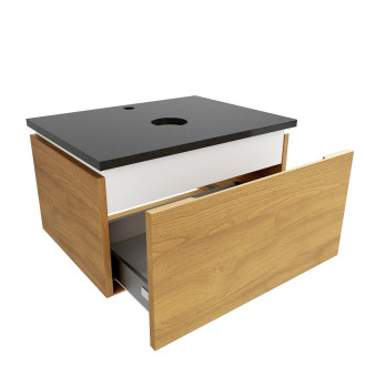 Koupelnová skříňka s žulovou krycí deskou SAT Feel 60x30x46 cm medový dub mat SATFEEL60DMZ