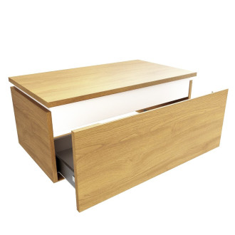 Koupelnová skříňka s krycí deskou SAT Feel 80x30x46 cm medový dub mat SATFEEL80DMDBEZ