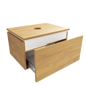 Koupelnová skříňka s krycí deskou SAT Feel 60x30x46 cm medový dub mat SATFEEL60DMD