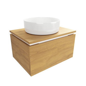 Koupelnová skříňka s krycí deskou SAT Feel 60x30x46 cm medový dub mat SATFEEL60DMD