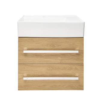 Koupelnová skříňka s umyvadlem SAT Cube Way 60x53x46 cm dub Hickory mat CUBE46602DHSATCW