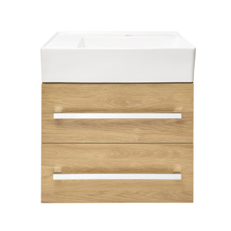 Koupelnová skříňka s umyvadlem SAT Cube Way 60x53x46 cm dub Hickory mat CUBE46602DHSATCWL