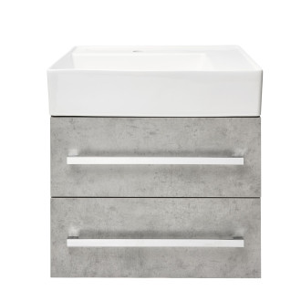 Koupelnová skříňka s umyvadlem SAT Cube Way 60x53x46 cm beton mat CUBE46602BESATCW