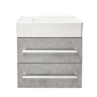Koupelnová skříňka s umyvadlem SAT Cube Way 60x53x46 cm beton mat CUBE46602BESATCWL