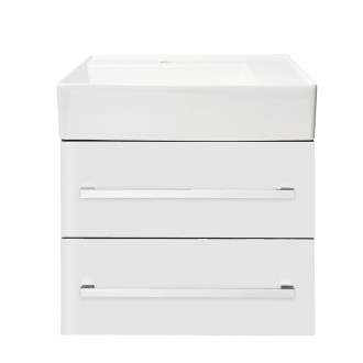 Koupelnová skříňka s umyvadlem SAT Cube Way 60x53x46 cm bílá lesk CUBE46602BISATCW