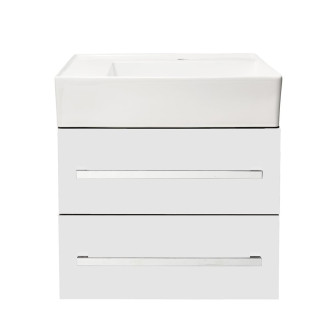 Koupelnová skříňka s umyvadlem SAT Cube Way 60x53x46 cm bílá lesk CUBE46602BISATCWL