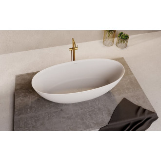 Volně stojící vana Polysan NOYA 170x76 cm litý mramor levá i pravá orientace bílá matná 92330