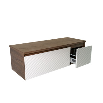 Koupelnová skříňka s krycí deskou Naturel Monza 119x30x45 cm ořech mat MONZA120WN