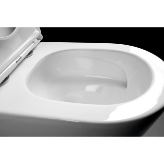 AVIS WC kombi mísa, Vortex Rimless, 66x36 cm, spodní/zadní odpad, bílá PC106-111
