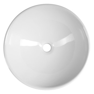 Keramické umyvadlo na desku, Ø 40cm, bílá