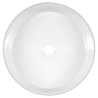 FIASTRA keramické umyvadlo na desku, Ø 40cm, černá mat