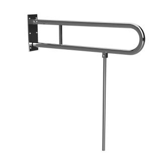 Bemeta HELP: Sklopný úchyt s opěrnou nohou, 813 mm, nerez, lesk, bez krytky 301102081N