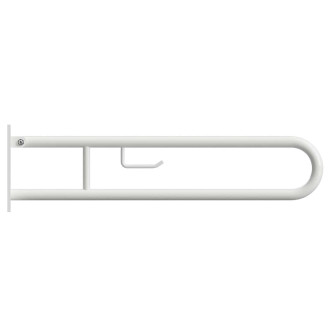 BEMETA HELP: Sklopný úchyt ve tvaru U s držákem na TP 900 mm, bílé, s krytkou 301407293