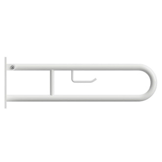 BEMETA HELP: Sklopný úchyt ve tvaru U 750 mm, bílé, s krytkou a držákem TP 301407303