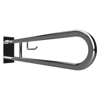 BEMETA HELP: Sklopný úchyt ve tvaru U s držákem na TP 813mm, nerez, s krytkou 301407281