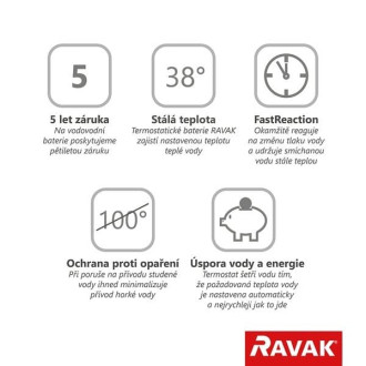 Ravak ES 067.60RGB Termost. podom. baterie 3-cestná bez tělesa, Rose Gold Brushed X070363