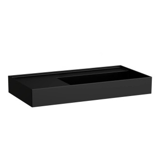 Umyvadlo Laufen Kartell 90x46 cm černá mat bez otvoru pro baterii, bez přepadu H8103397161121