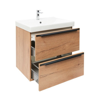 Koupelnová skříňka s umyvadlem Naturel Nobia 60x60x46 cm dub Sierra mat NOBIA60ZDSVER