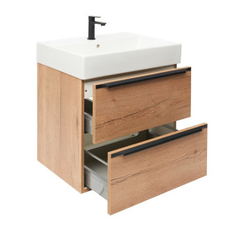 Koupelnová skříňka s umyvadlem Naturel Nobia 60x60x46 cm dub Sierra mat NOBIA60ZDSSAT