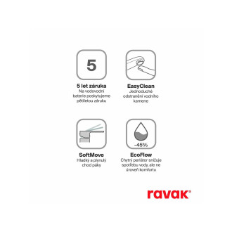 Ravak CR II 112.00CR Umyv. bat. 175 mm, s bidetovou sprškou, chrom X070450