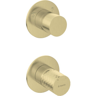 Deante SILIA HEXA podomítková sprchová baterie s přepínačem, kartáčované zlato BHS_R44P