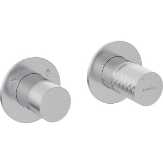 Deante SILIA HEXA horizontální podomítková sprchová baterie s přepínačem, ocel BHS_F46P