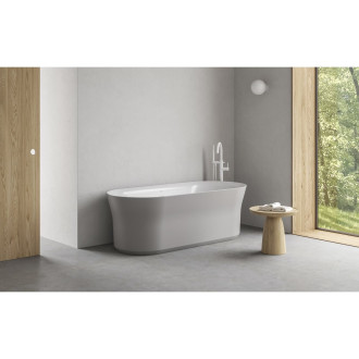 Ravak ES 080.10WV.RB07G Vanová baterie na podlahu se setem, white velvet X070500