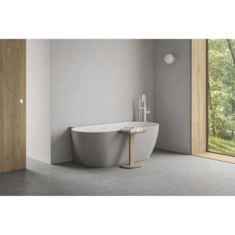 Ravak ES 080.10WV.RB07G Vanová baterie na podlahu se setem, white velvet X070500