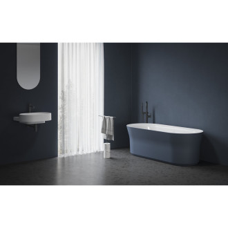 Ravak ES 080.20BLM.RB07G Vanová baterie na podlahu se setem, black matt X070501