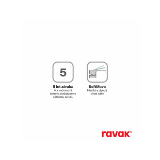 Ravak LF 032.20BL Sprchová nástěnná bat. bez setu, black X070480