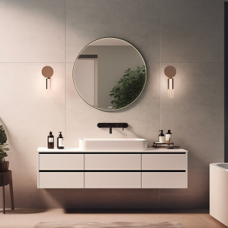 Zrcadlo se senzorem Nimco 70x70 cm černá matná ZPC31001RVX90