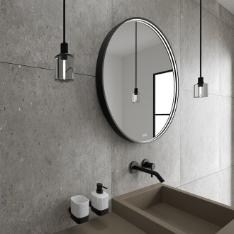 Zrcadlo se senzorem Nimco 70x70 cm černá matná ZPC31001RVX90